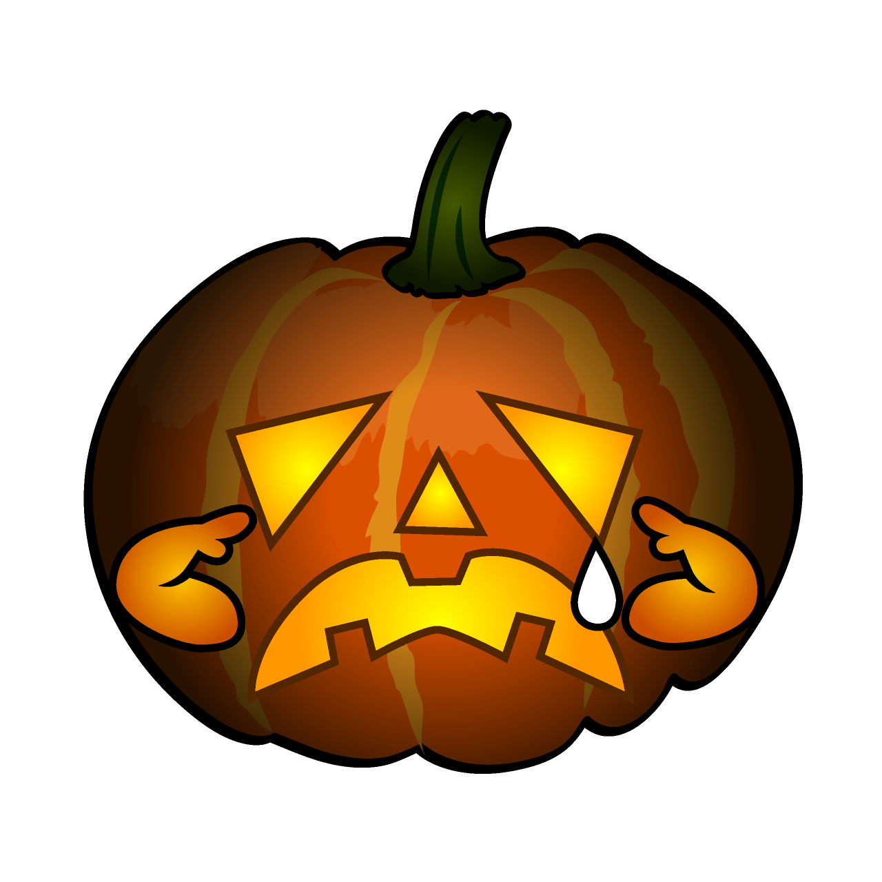 悲しい夜のハロウィンカボチャ