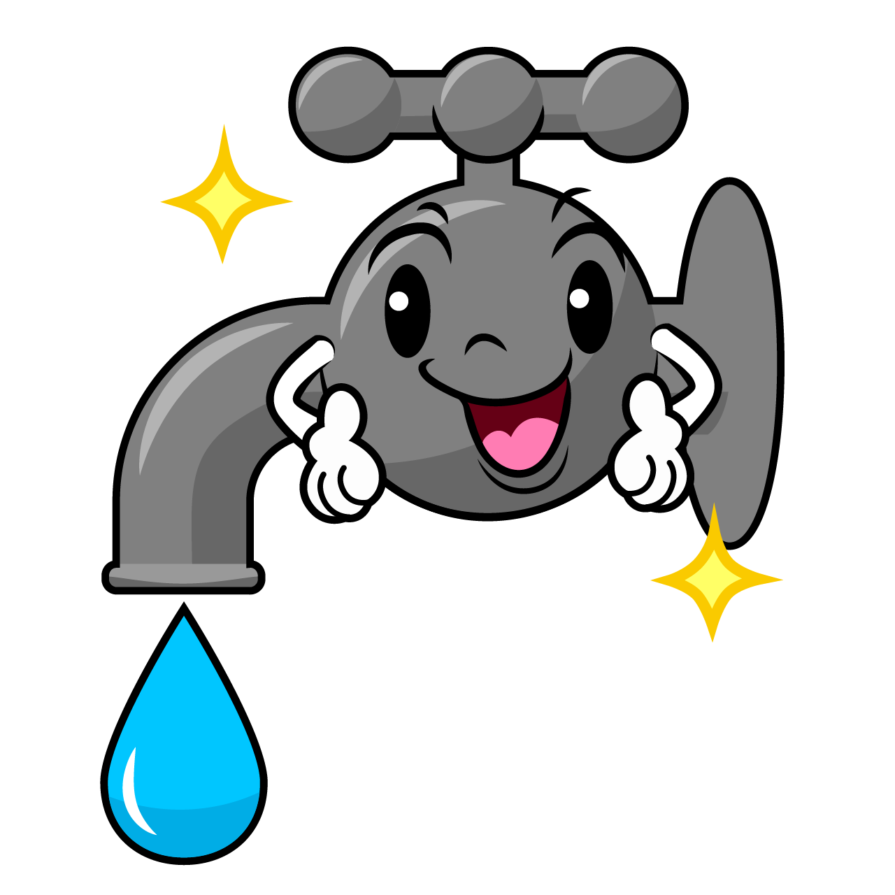 Posing Water Faucet