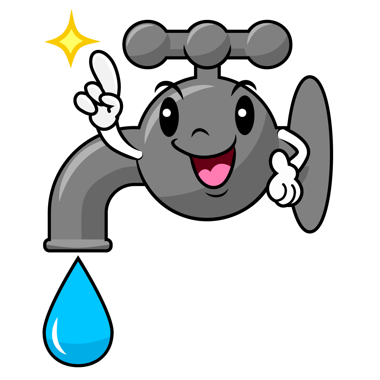 Pointing Water Faucet