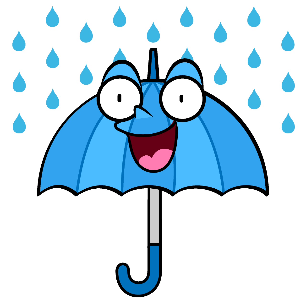 驚く雨傘