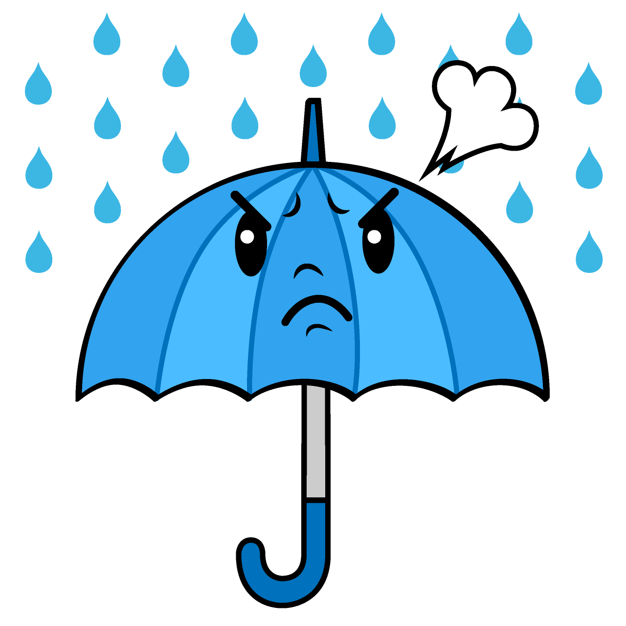 怒る雨傘