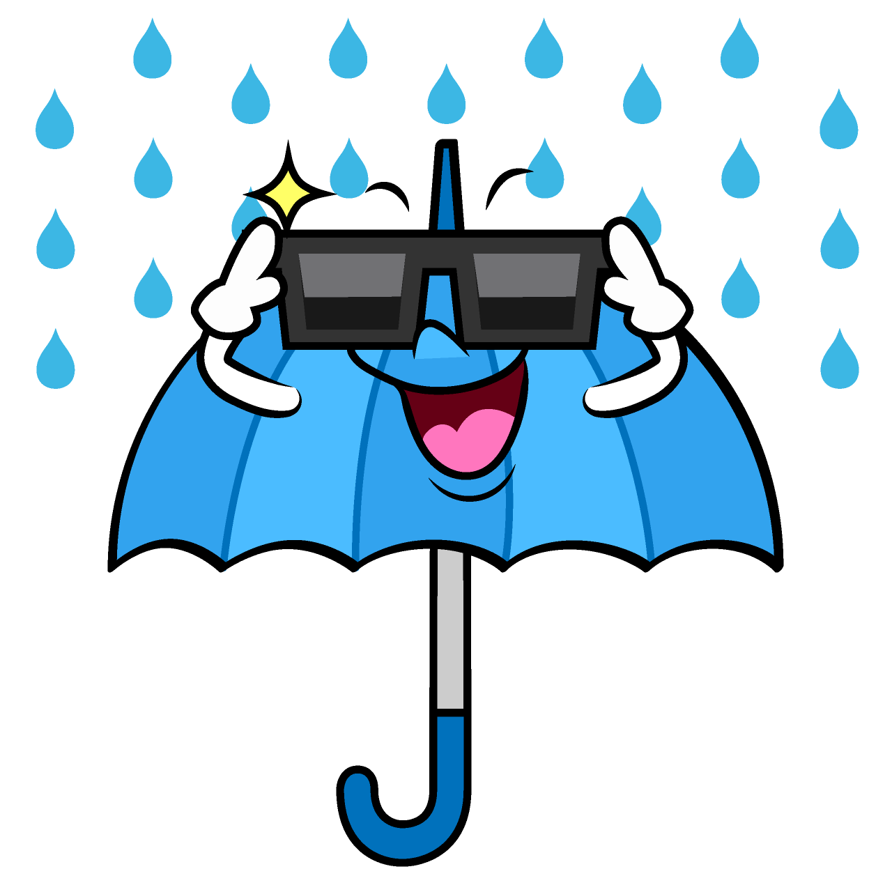 サングラスの雨傘