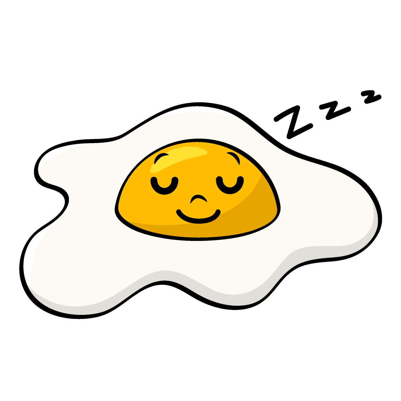 寝る目玉焼き