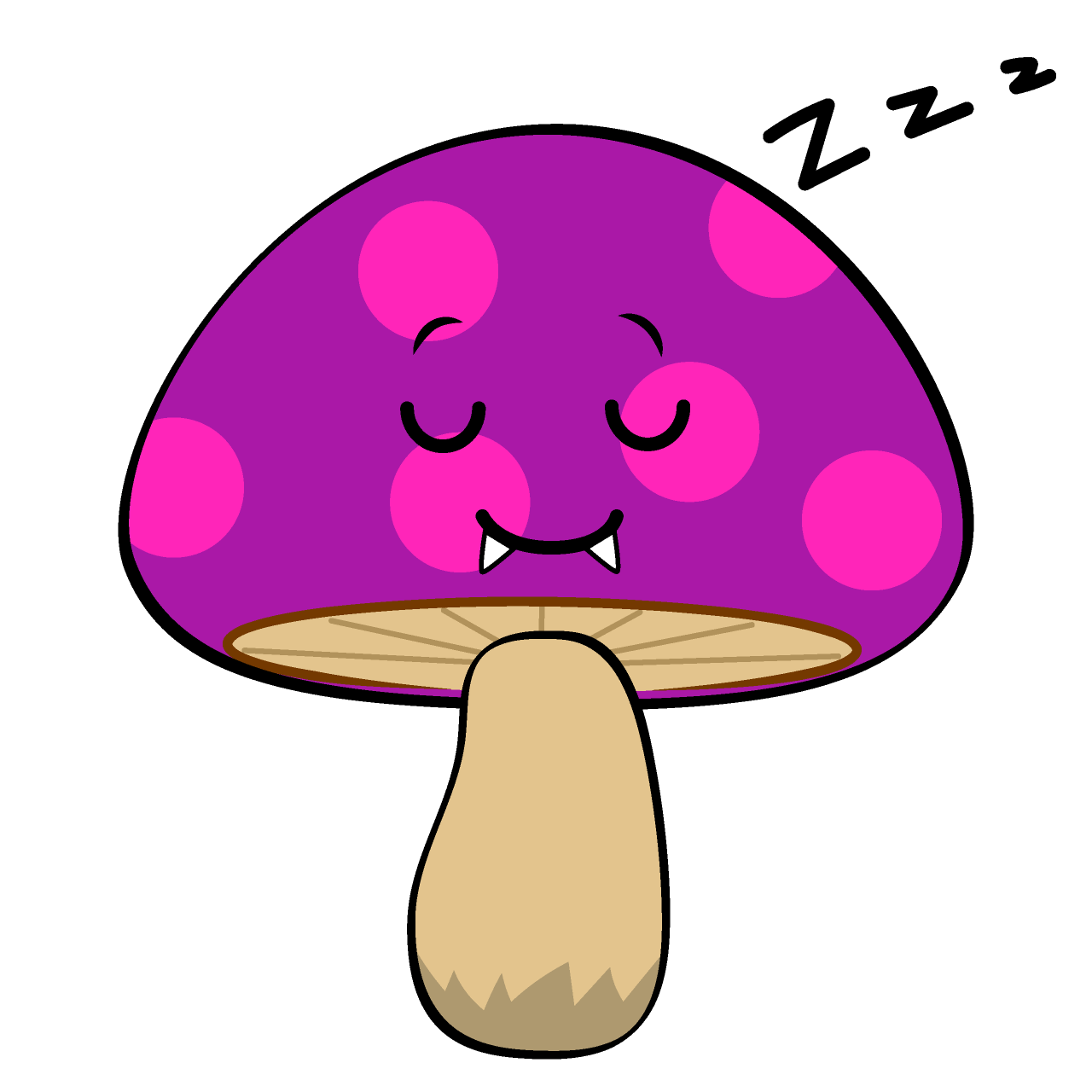 寝る毒キノコ