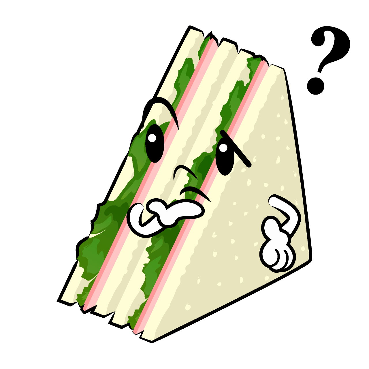 考えるハムサンドイッチ