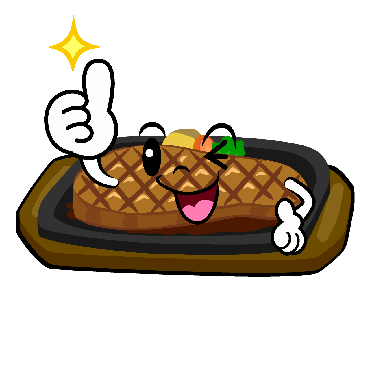 いいねする鉄板ステーキ