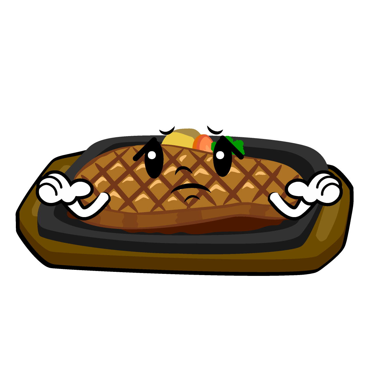 困る鉄板ステーキ