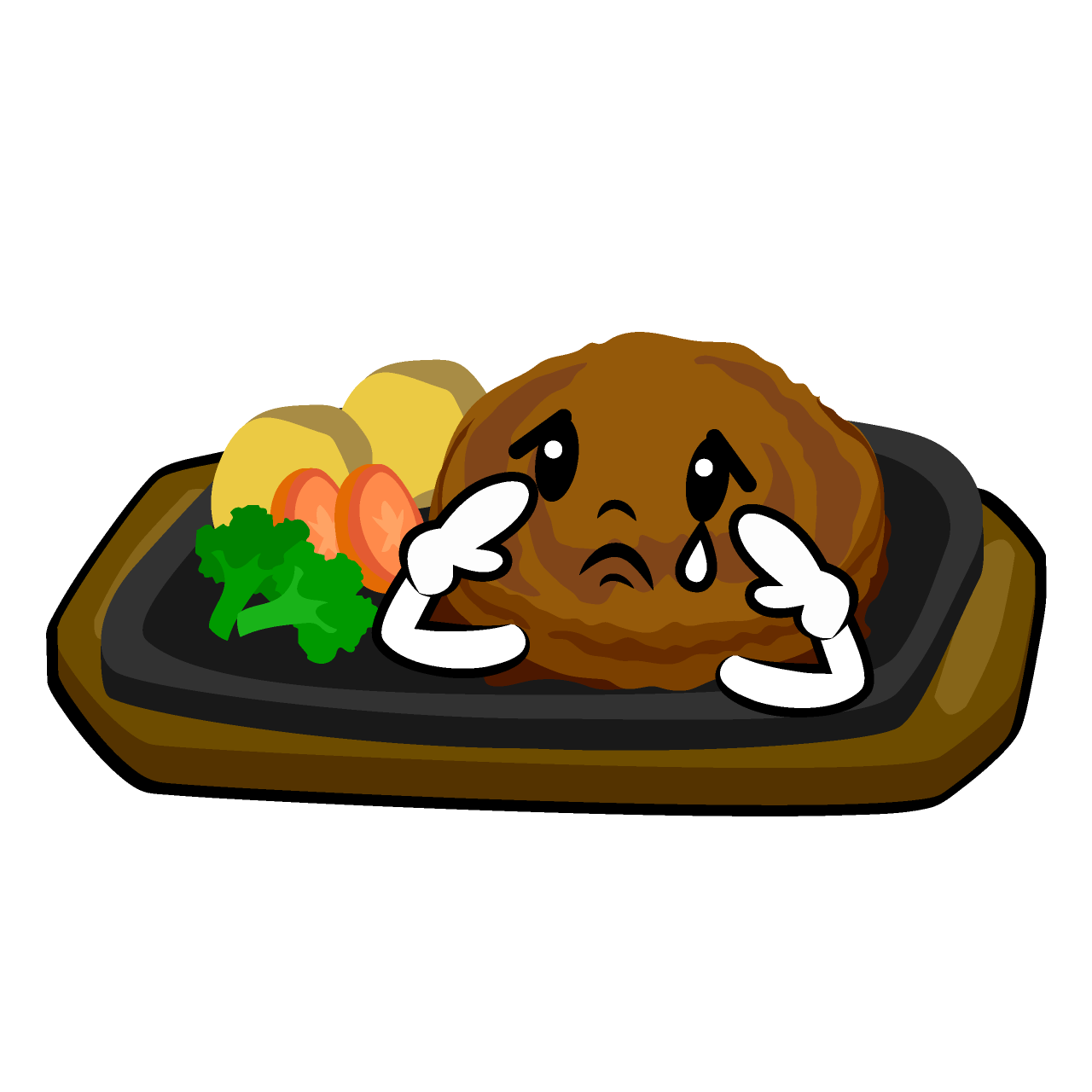 悲しい鉄板ハンバーグ