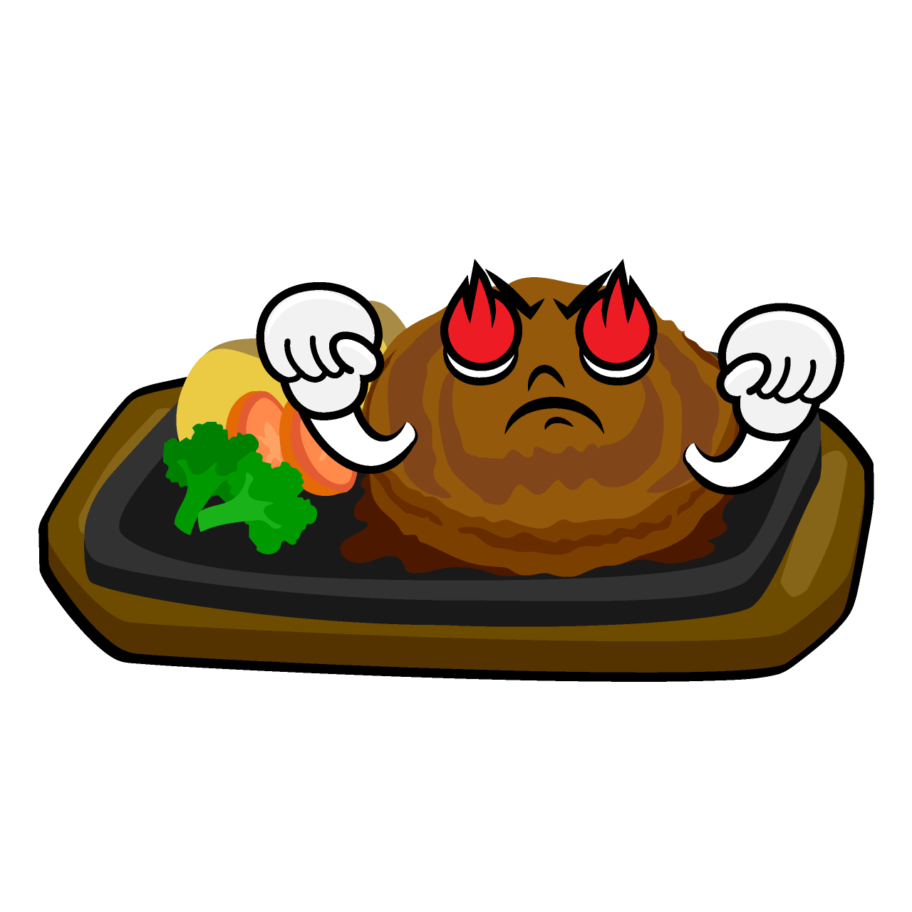 熱意の鉄板ハンバーグ