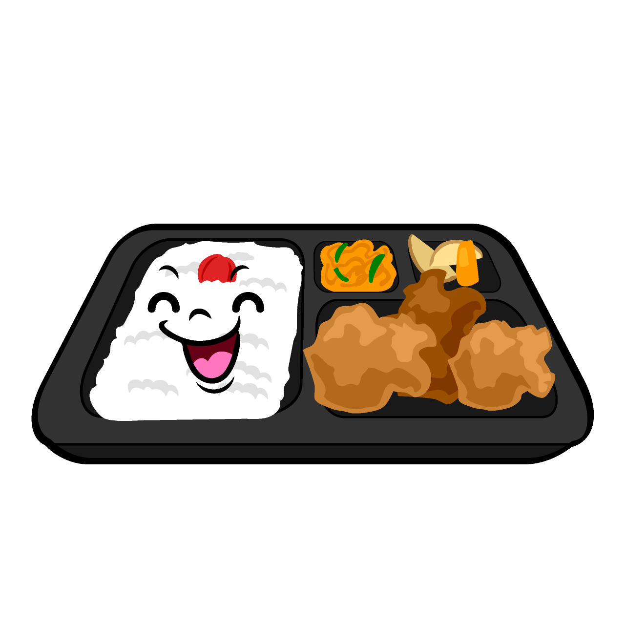 笑顔のコンビニ弁当
