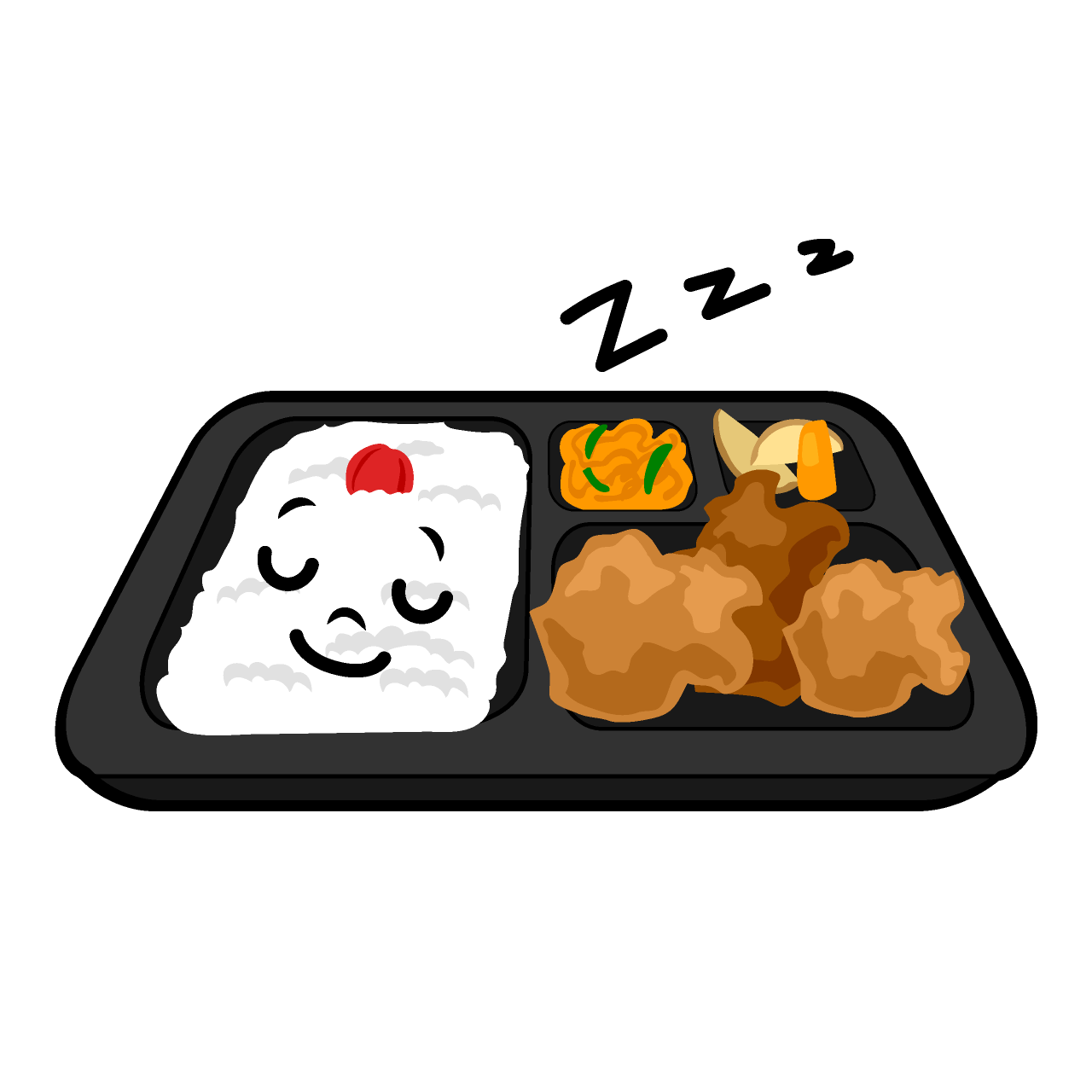 寝るコンビニ弁当