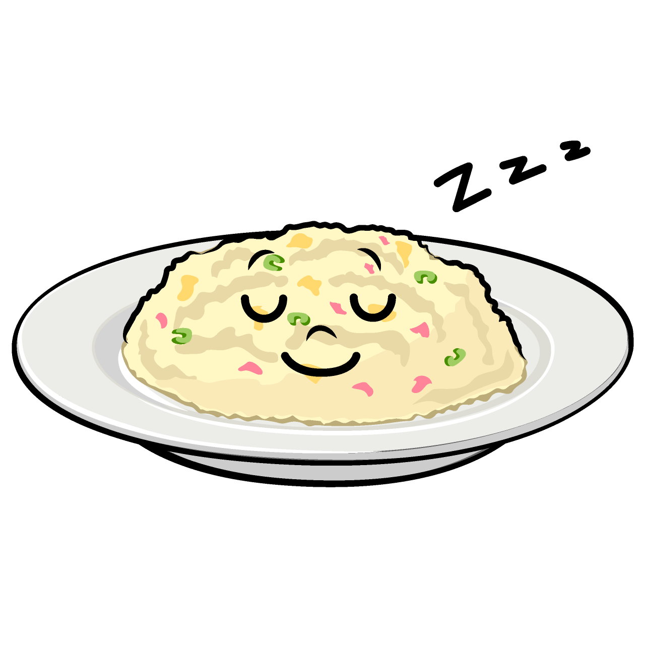 寝るチャーハン