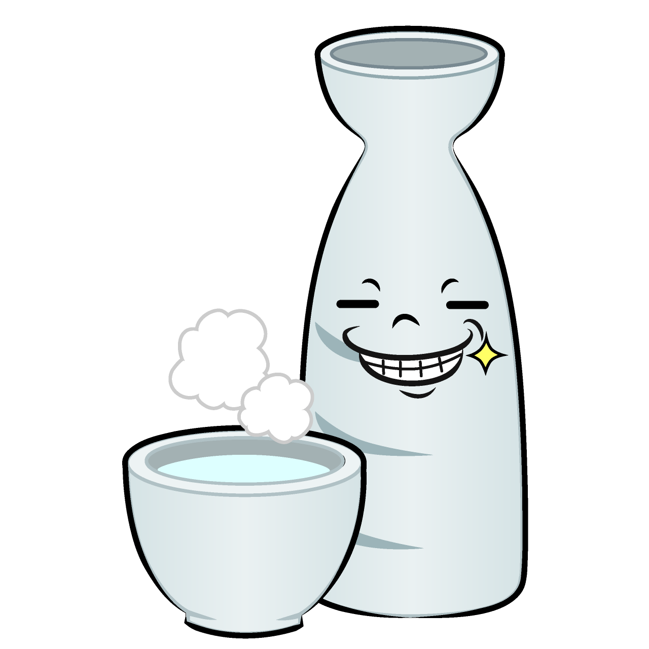 Grinning Hot Sake