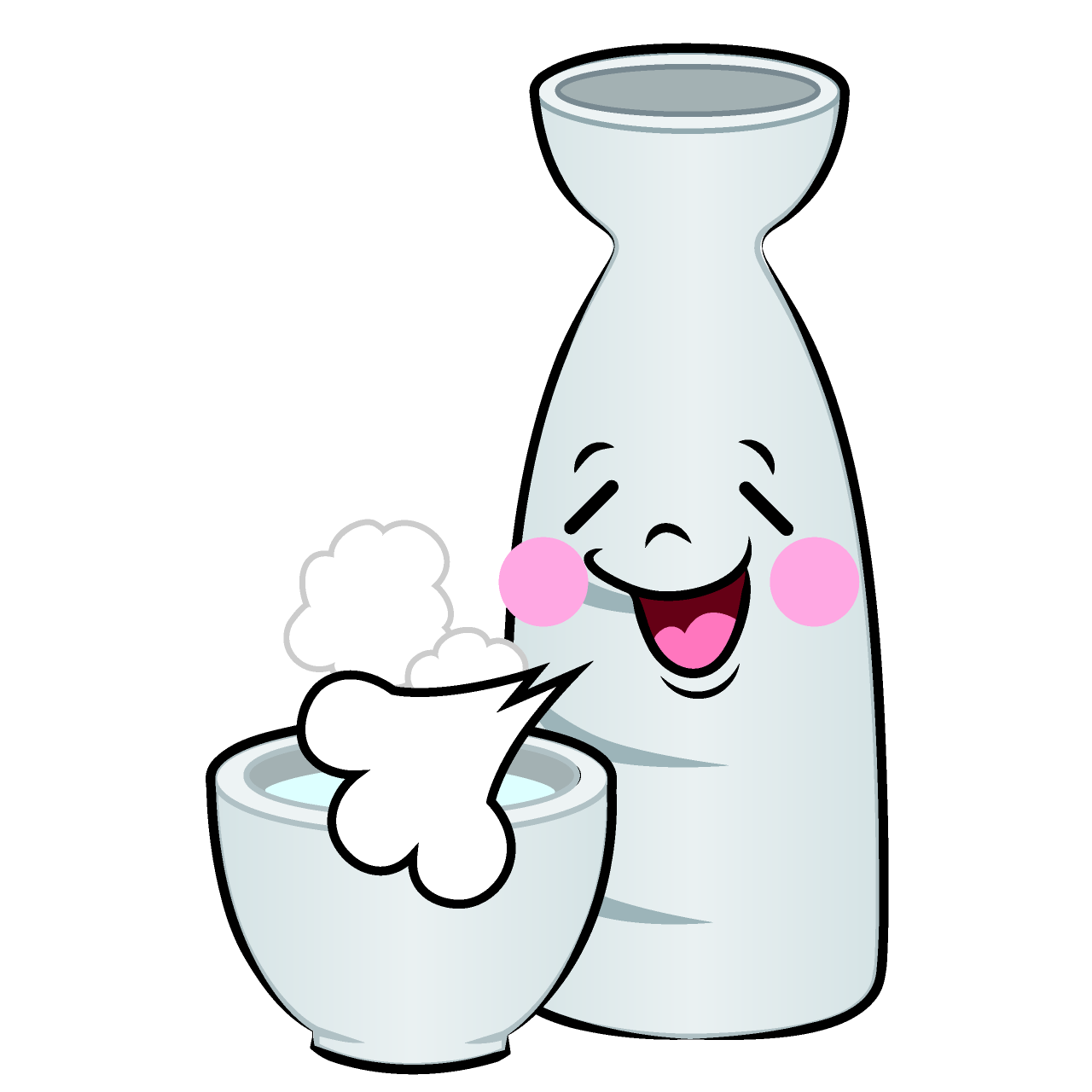 Relieved Hot Sake