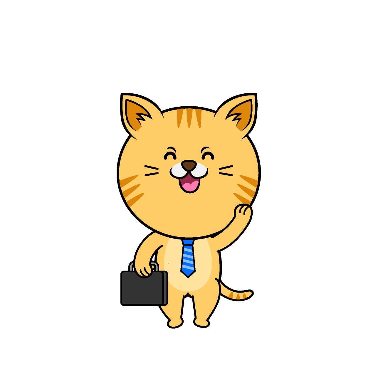 笑顔のねこリーマン（トラ）