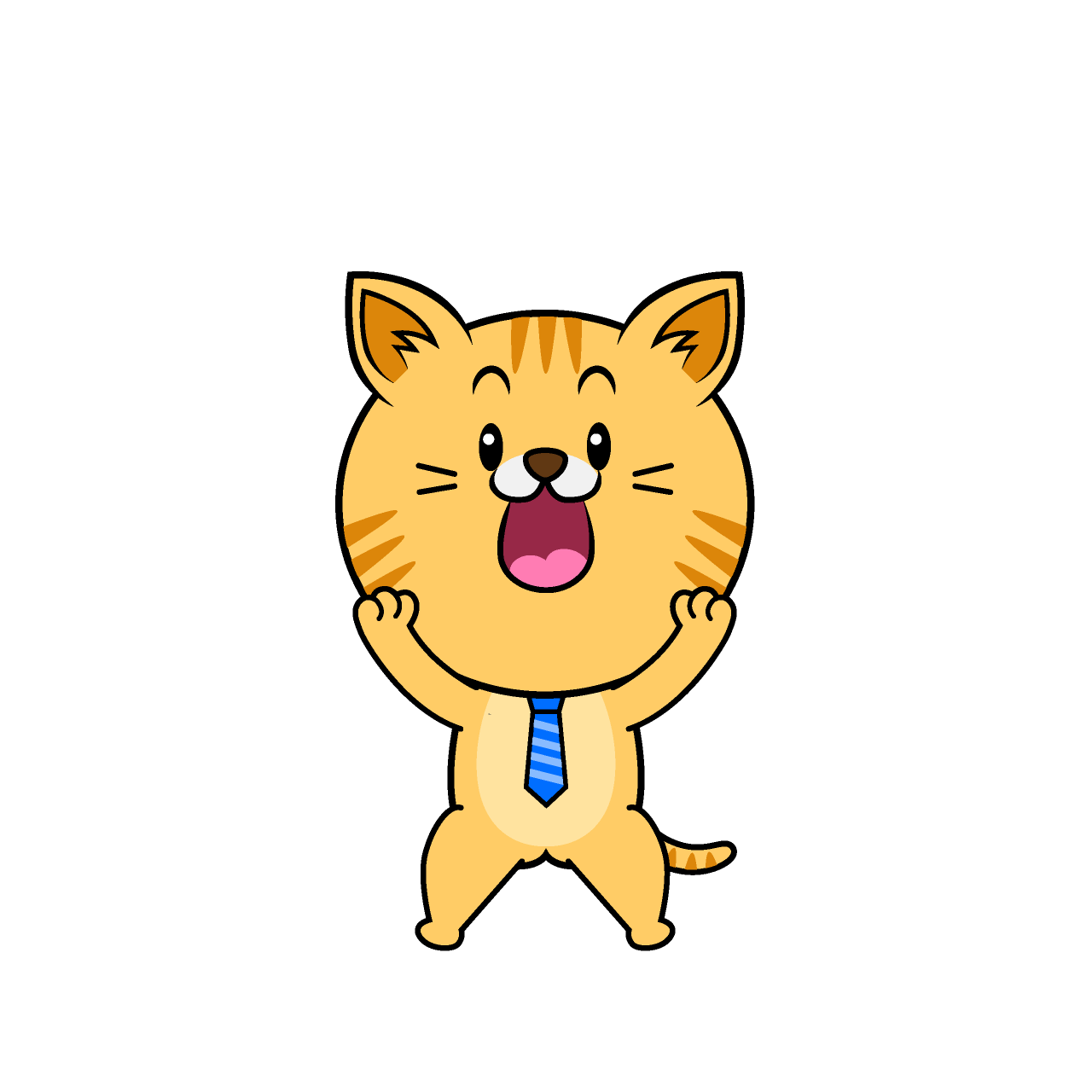 驚くねこリーマン（トラ）