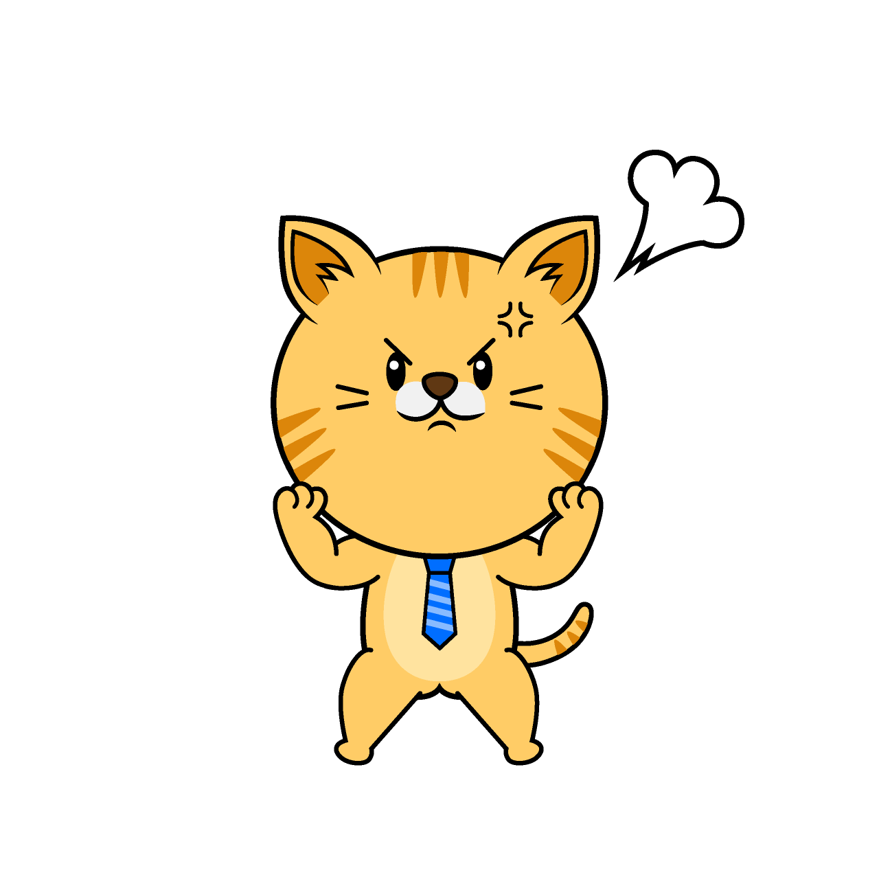 怒るねこリーマン（トラ）