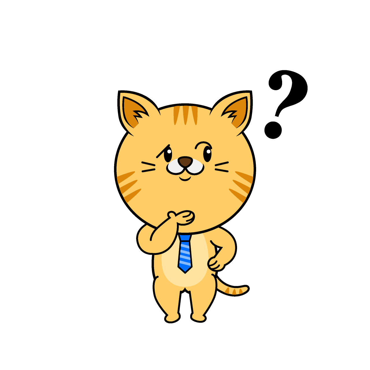 考えるねこリーマン（トラ）