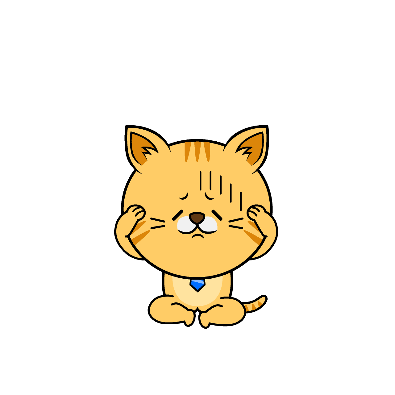 お辞儀するねこリーマン（トラ）