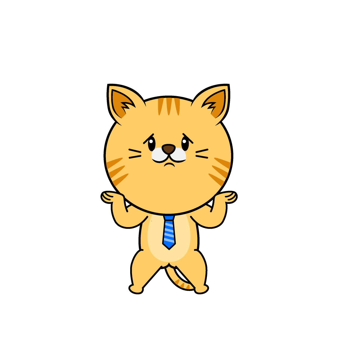 困るねこリーマン（トラ）