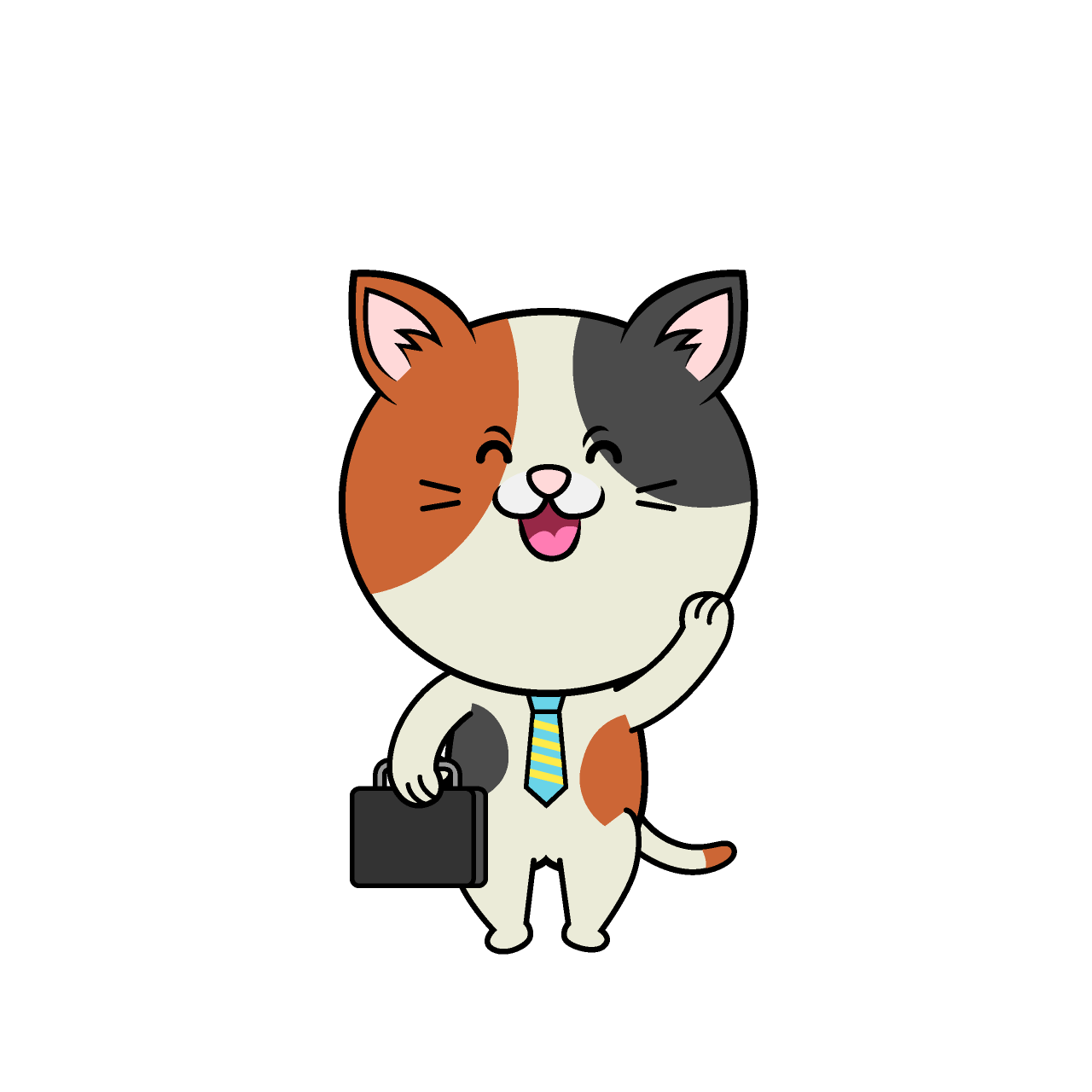 笑顔のねこリーマン（ミケ）