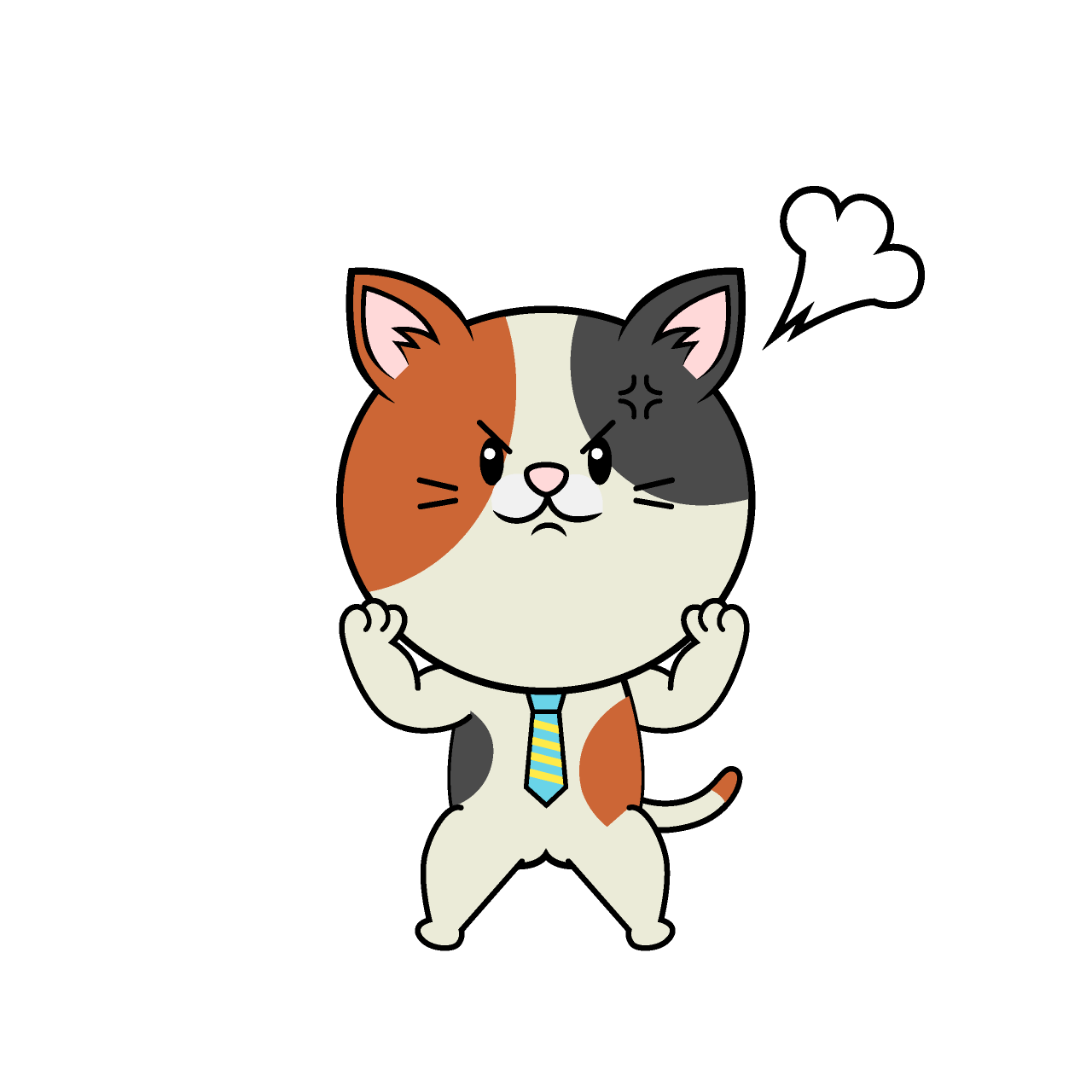 怒るねこリーマン（ミケ）