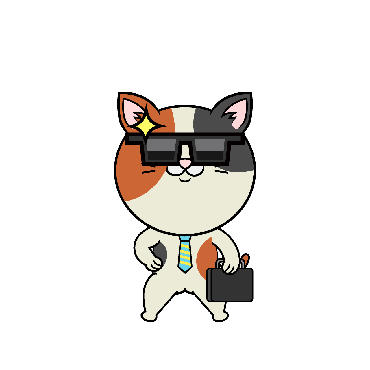 サングラスのねこリーマン（ミケ）