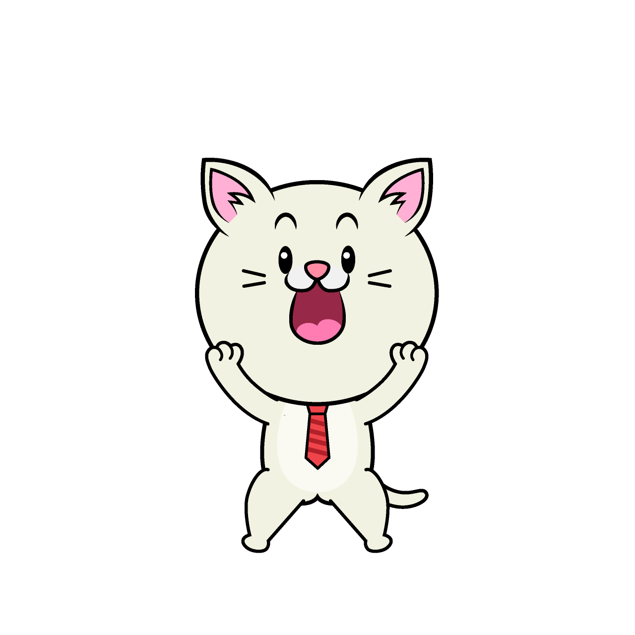 Surprised White Cat Businessman