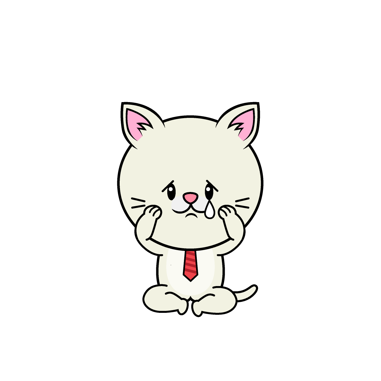 悲しいねこリーマン（シロ）