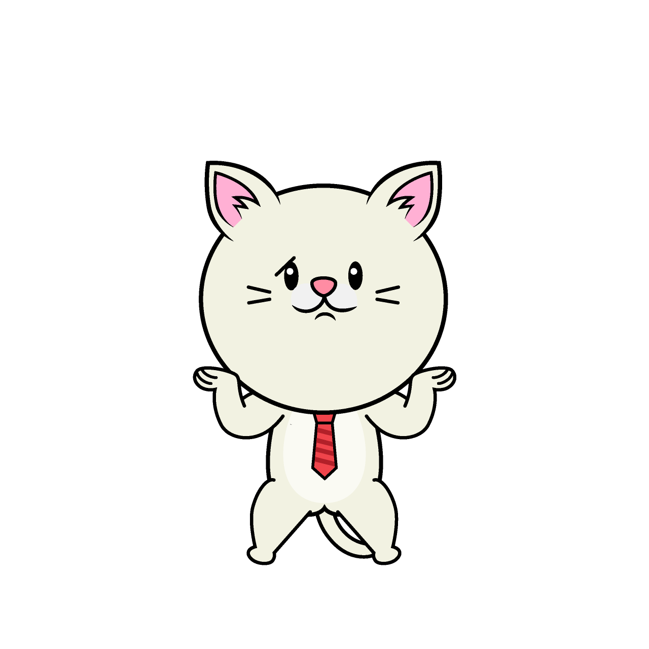 困るねこリーマン（シロ）