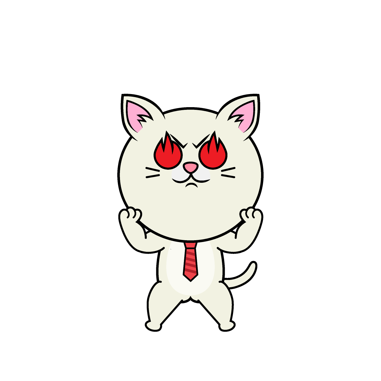 Passionate White Cat Businessman