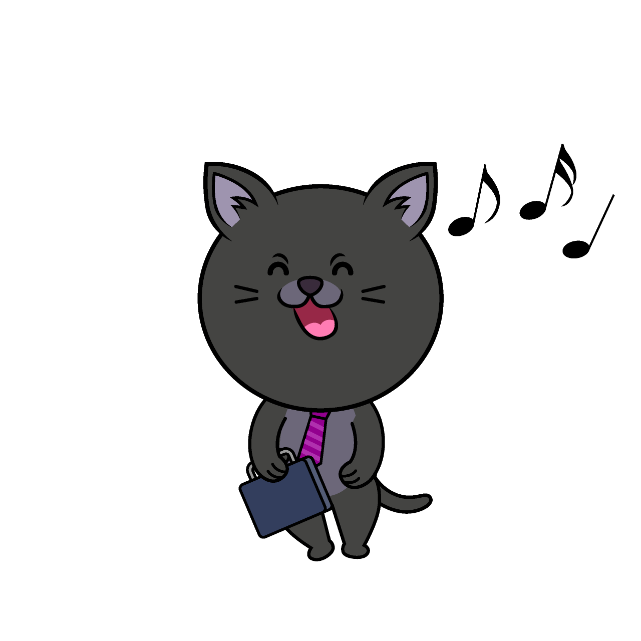 歌うねこリーマン（クロ）