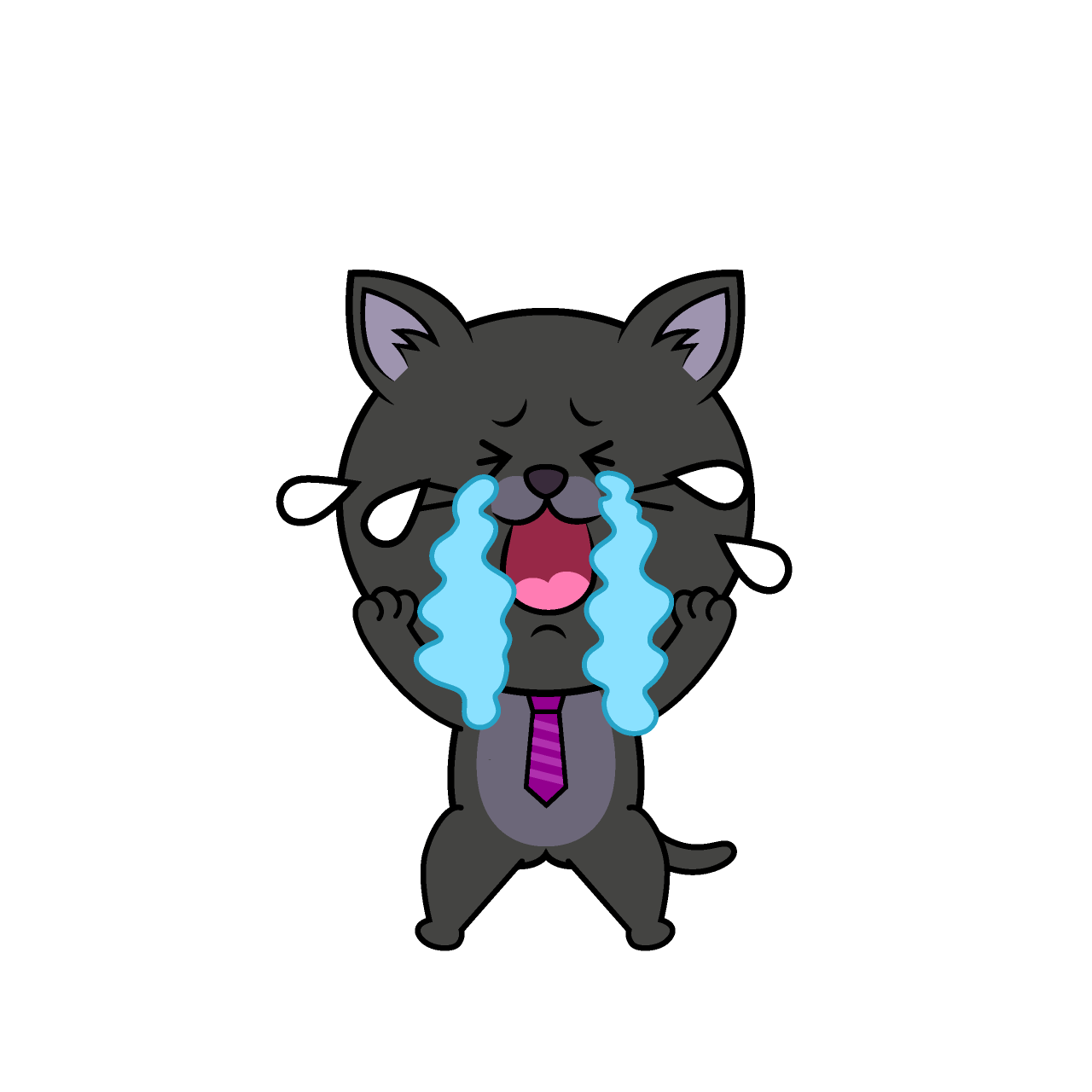 泣くねこリーマン（クロ）