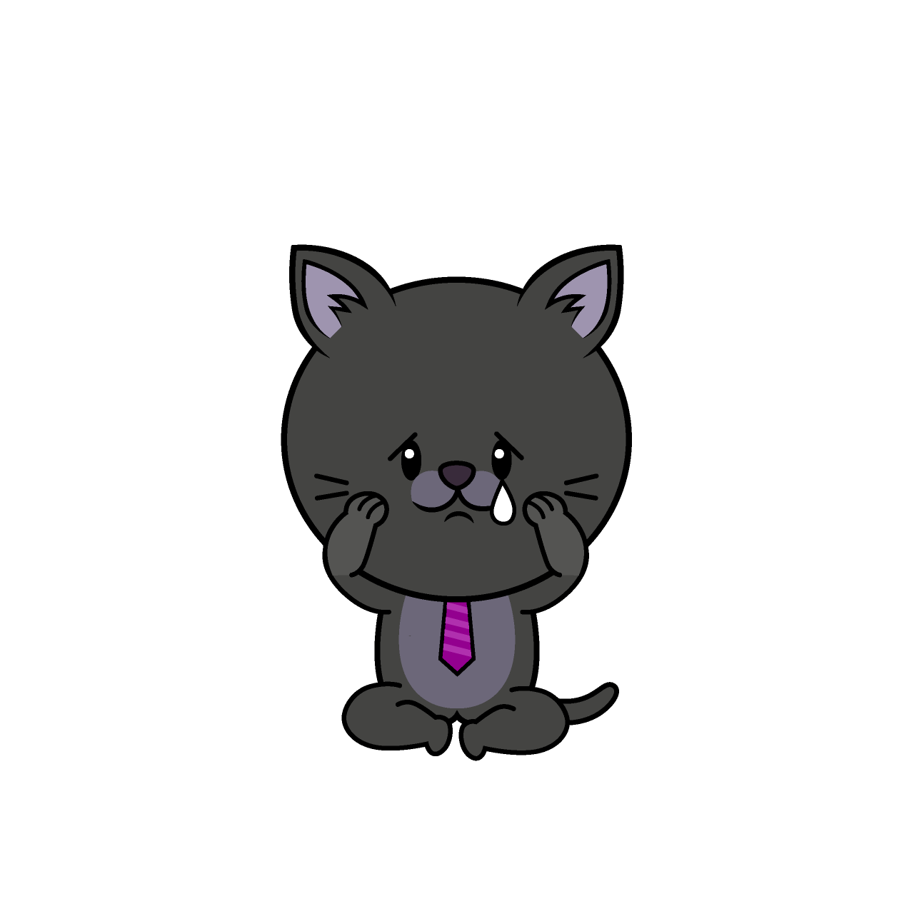 悲しいねこリーマン（クロ）