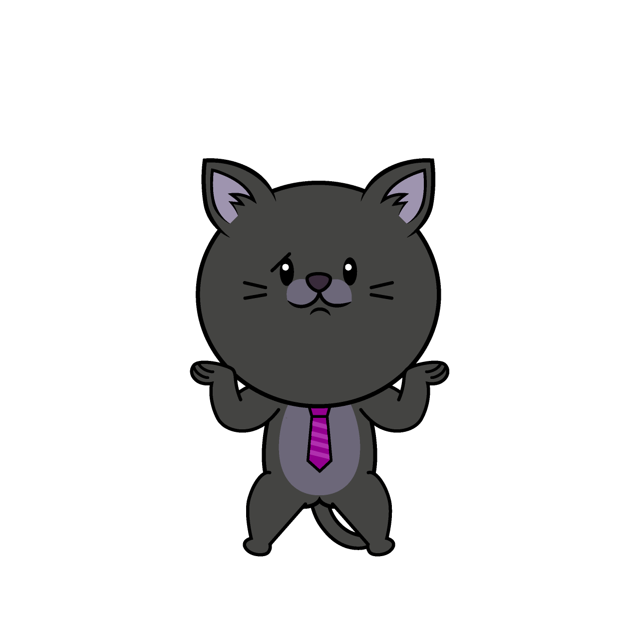 困るねこリーマン（クロ）