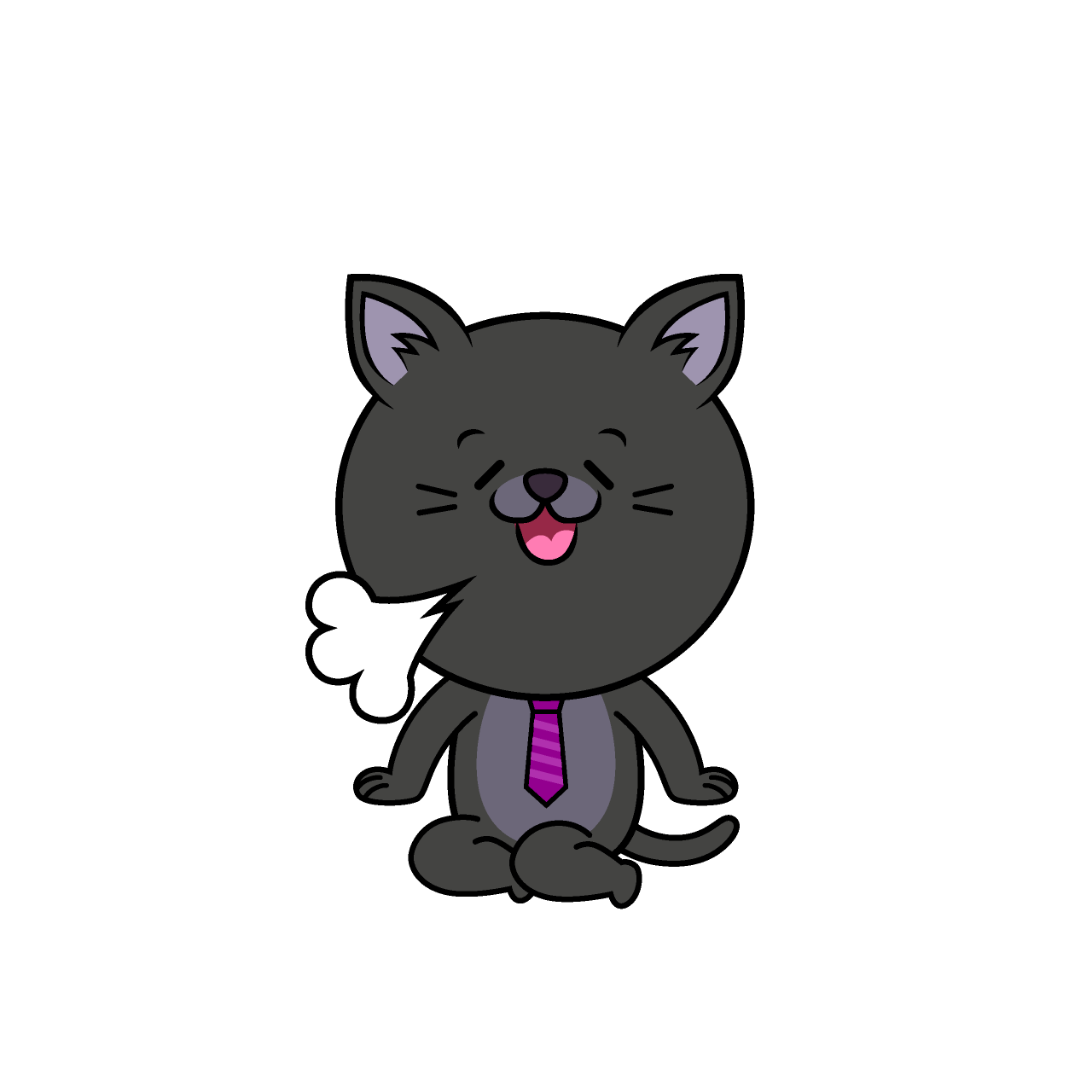 ほっとするねこリーマン（クロ）