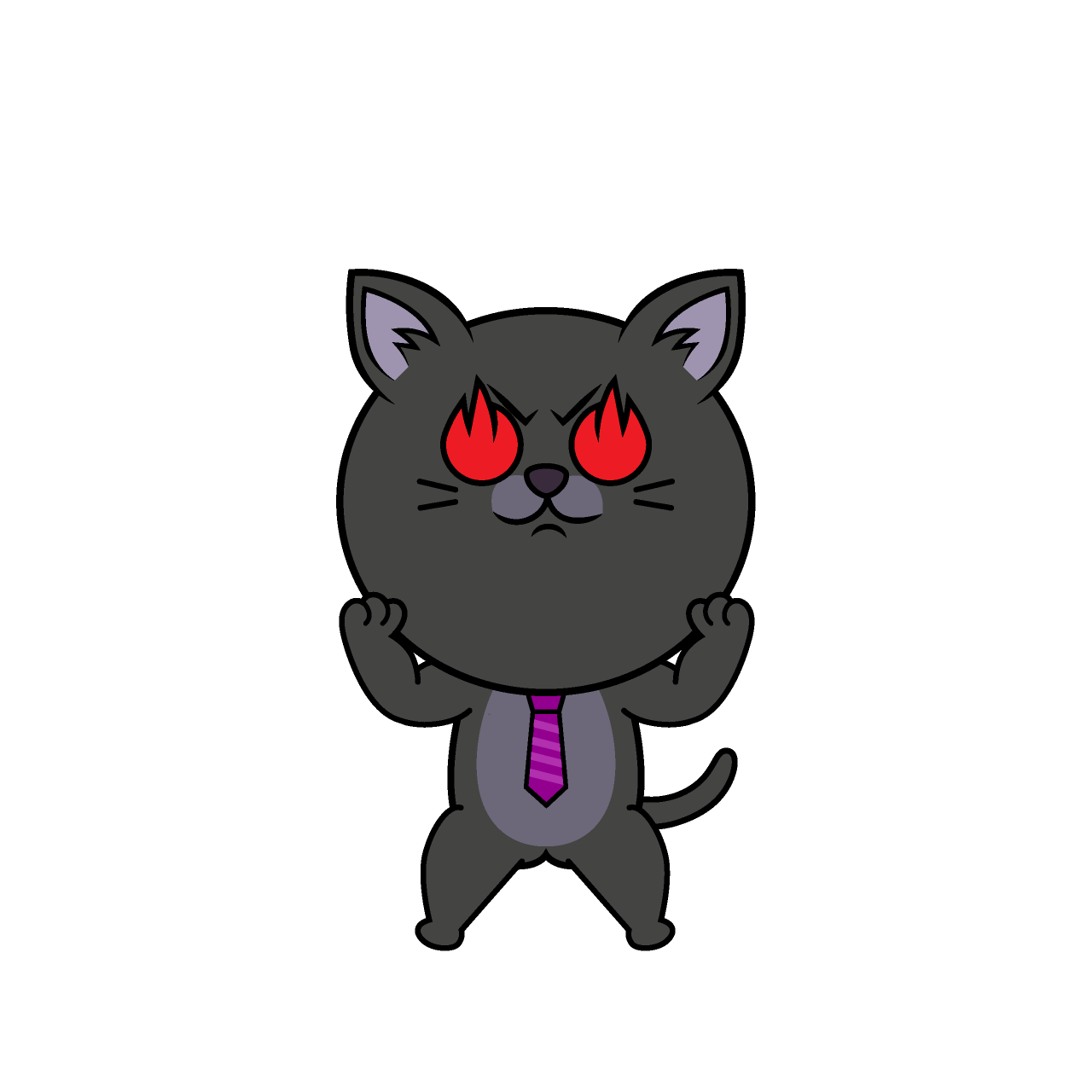 熱意のねこリーマン（クロ）