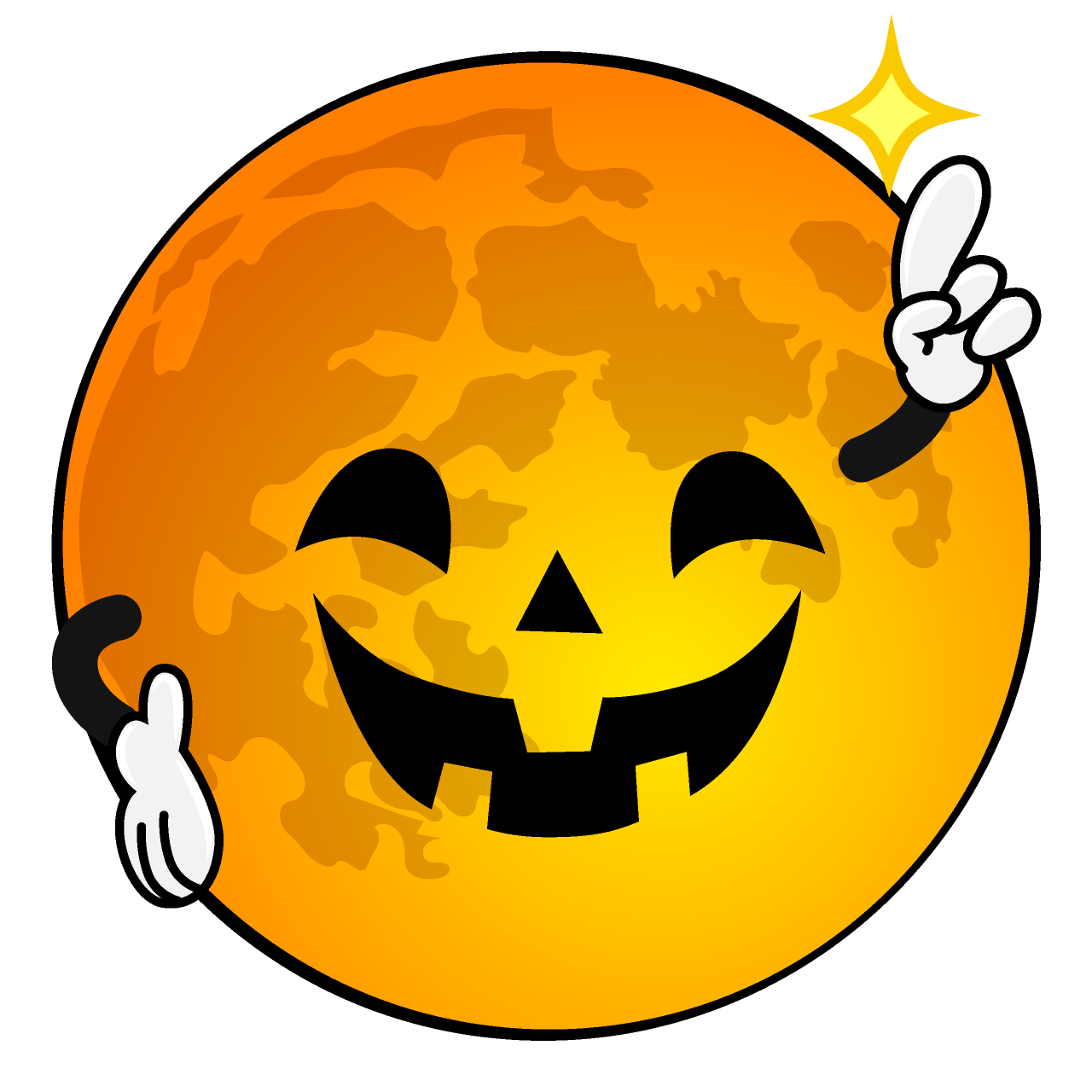 指差しするハロウィンムーン