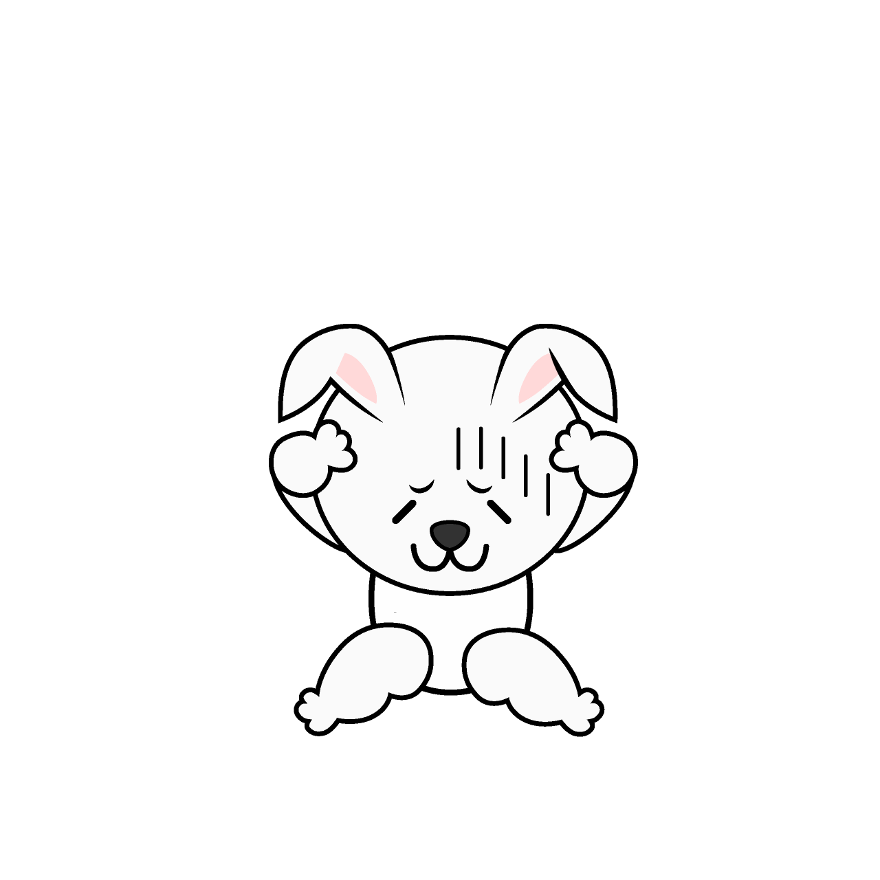 落ち込むウサギ