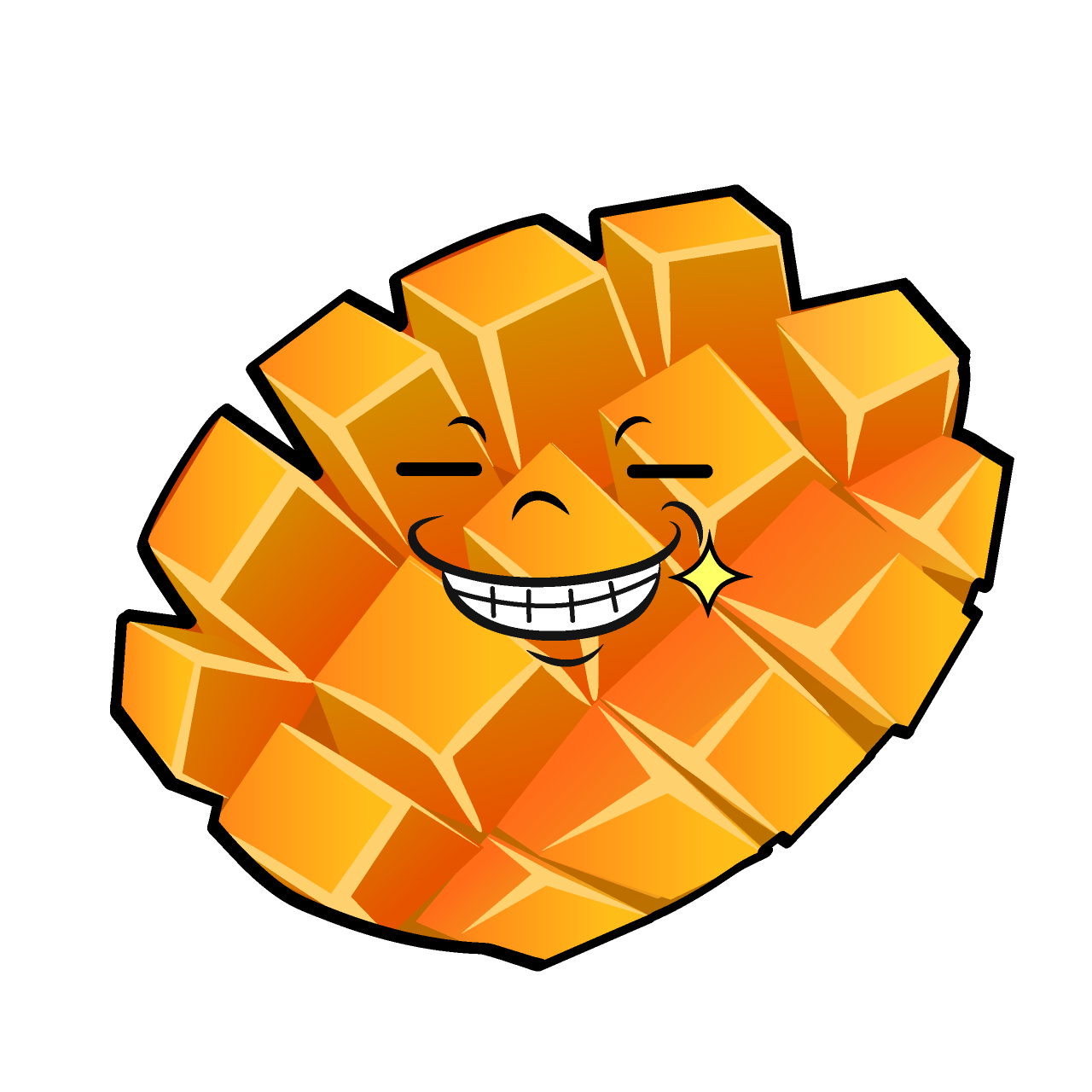 Grinning Sliced Mango