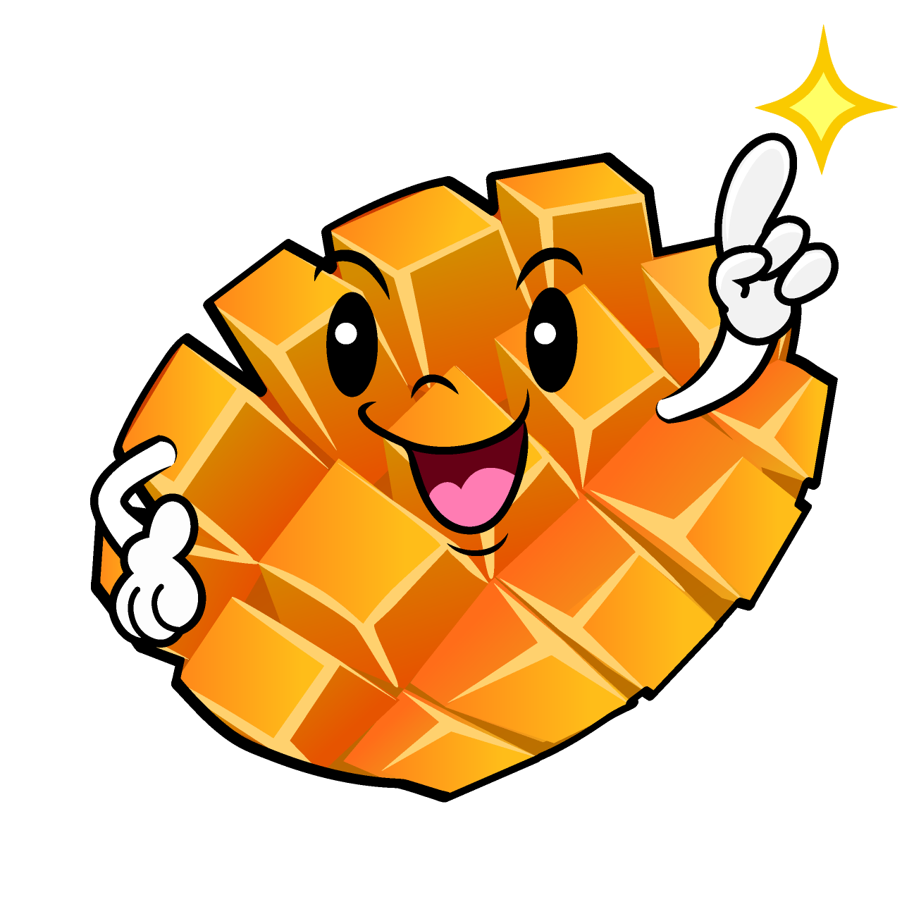 Pointing Sliced Mango