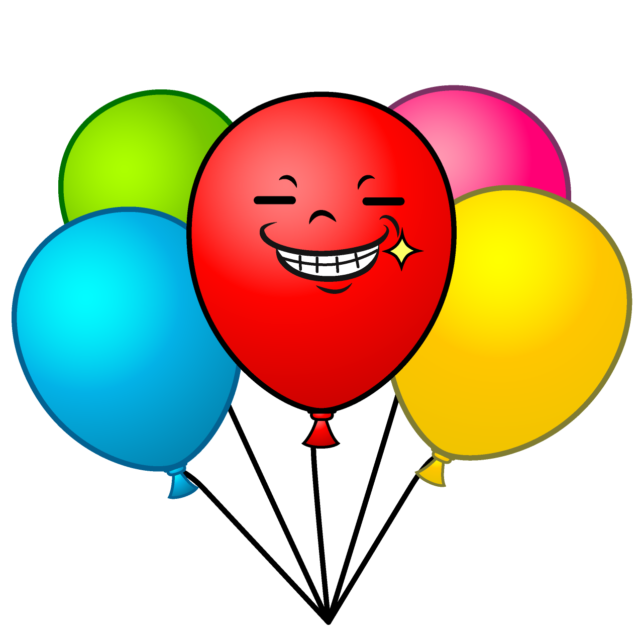 Grinning Colorful Balloon
