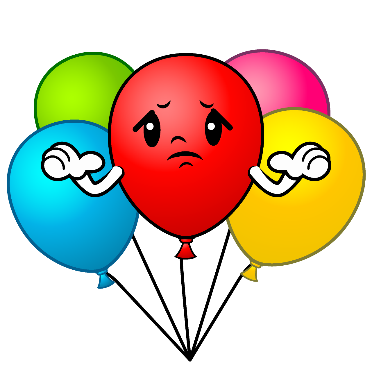 Troubled Colorful Balloon