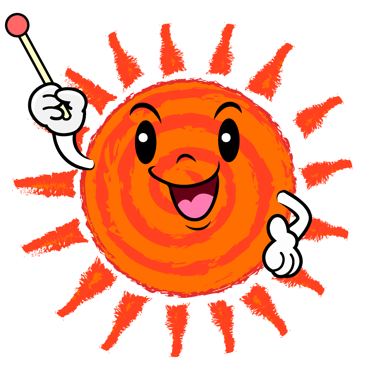 説明する真夏の太陽