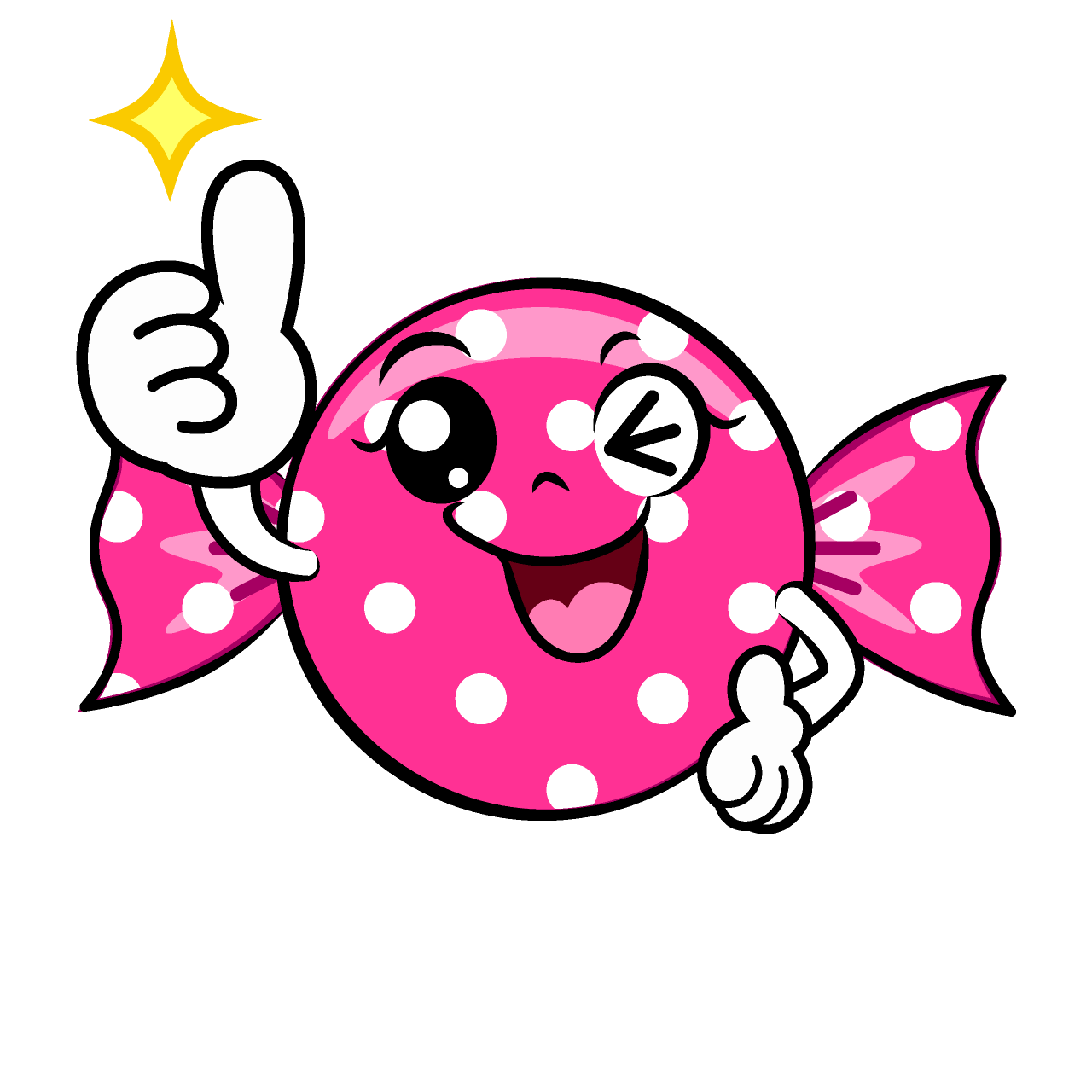 Thumbs Up Pink Candy