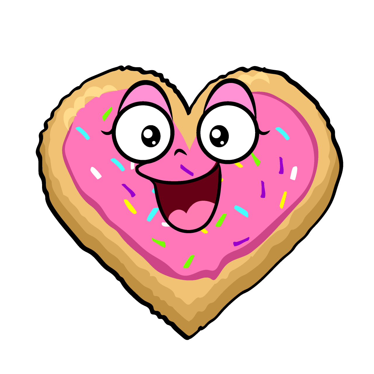 Surprised Heart Cookie