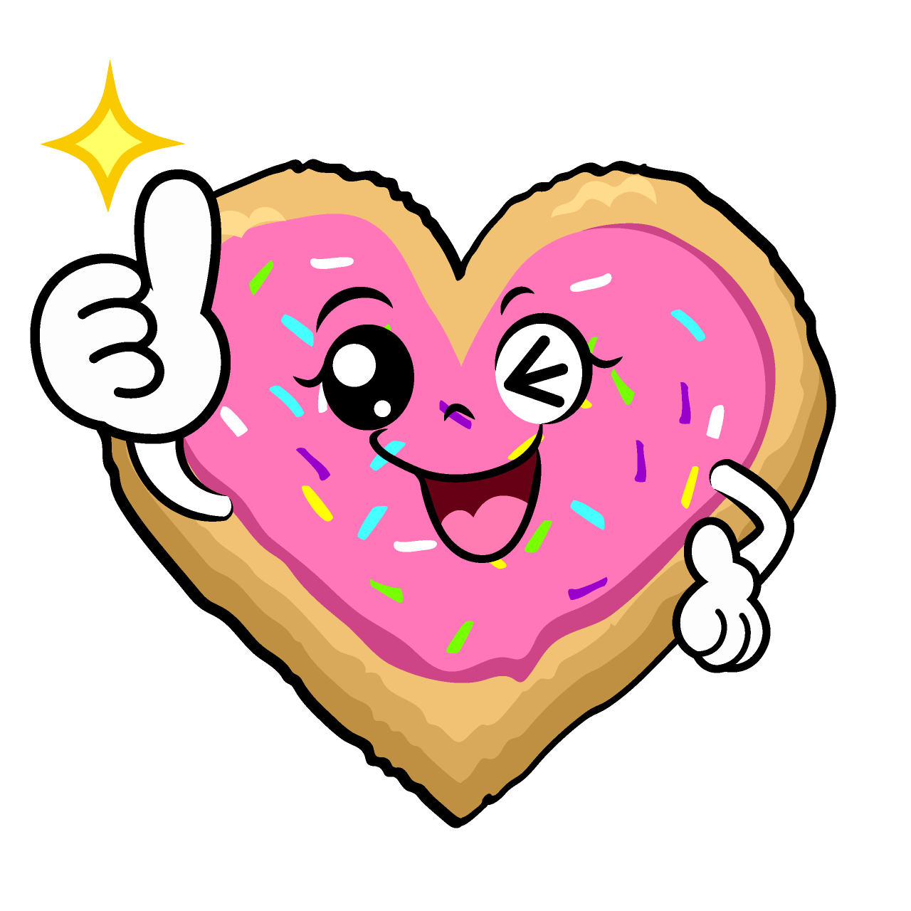 Thumbs Up Heart Cookie