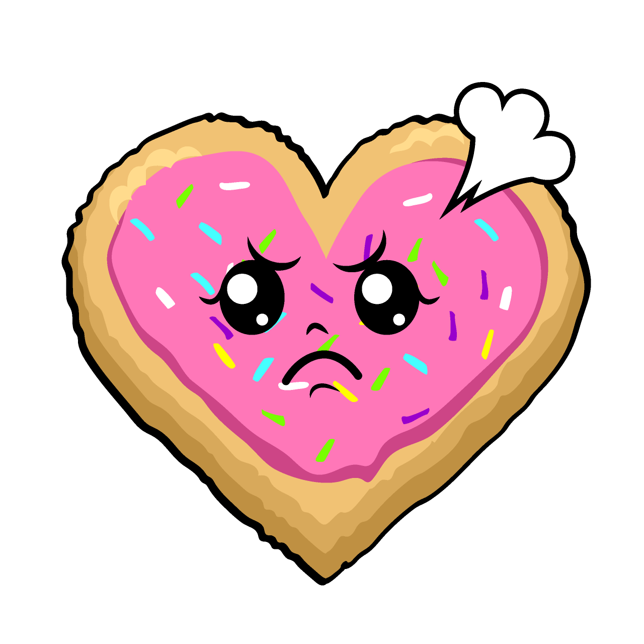 Angry Heart Cookie