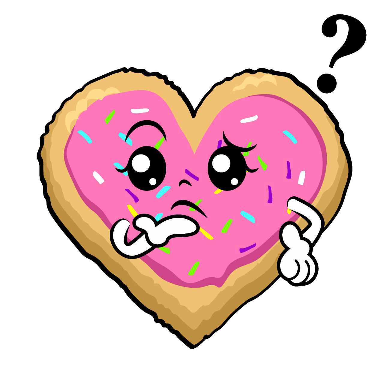 Thinking Heart Cookie