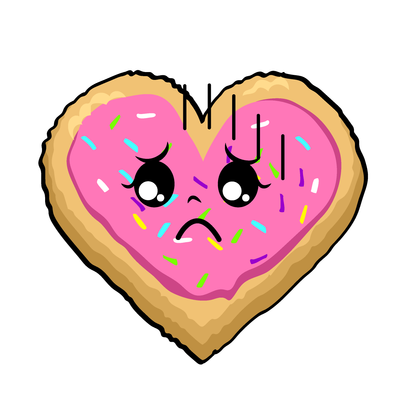 Bowing Heart Cookie